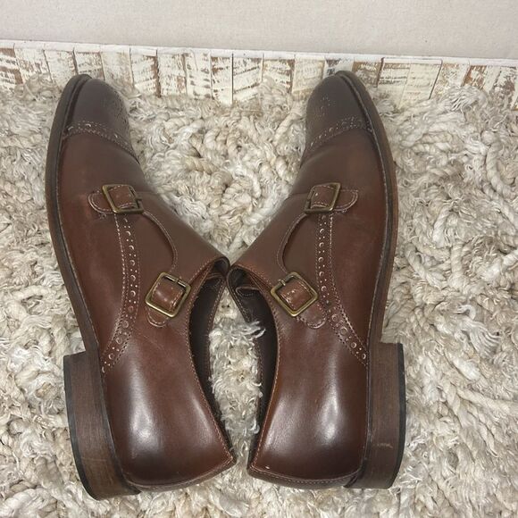 Men BRUNO MAGLI ITALY 10.5 M Brown MONK STRAP SHOES Loafers - Picture 9 of 9